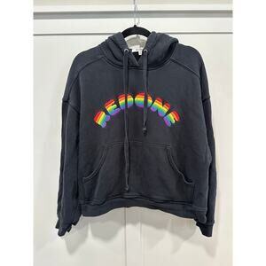 Re/Done Rainbow Stitch Hoodie Size M